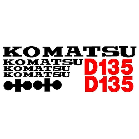 Aftermarket Brand New  Komatsu Dozer D135 Decal Set KOMD135DECALSET